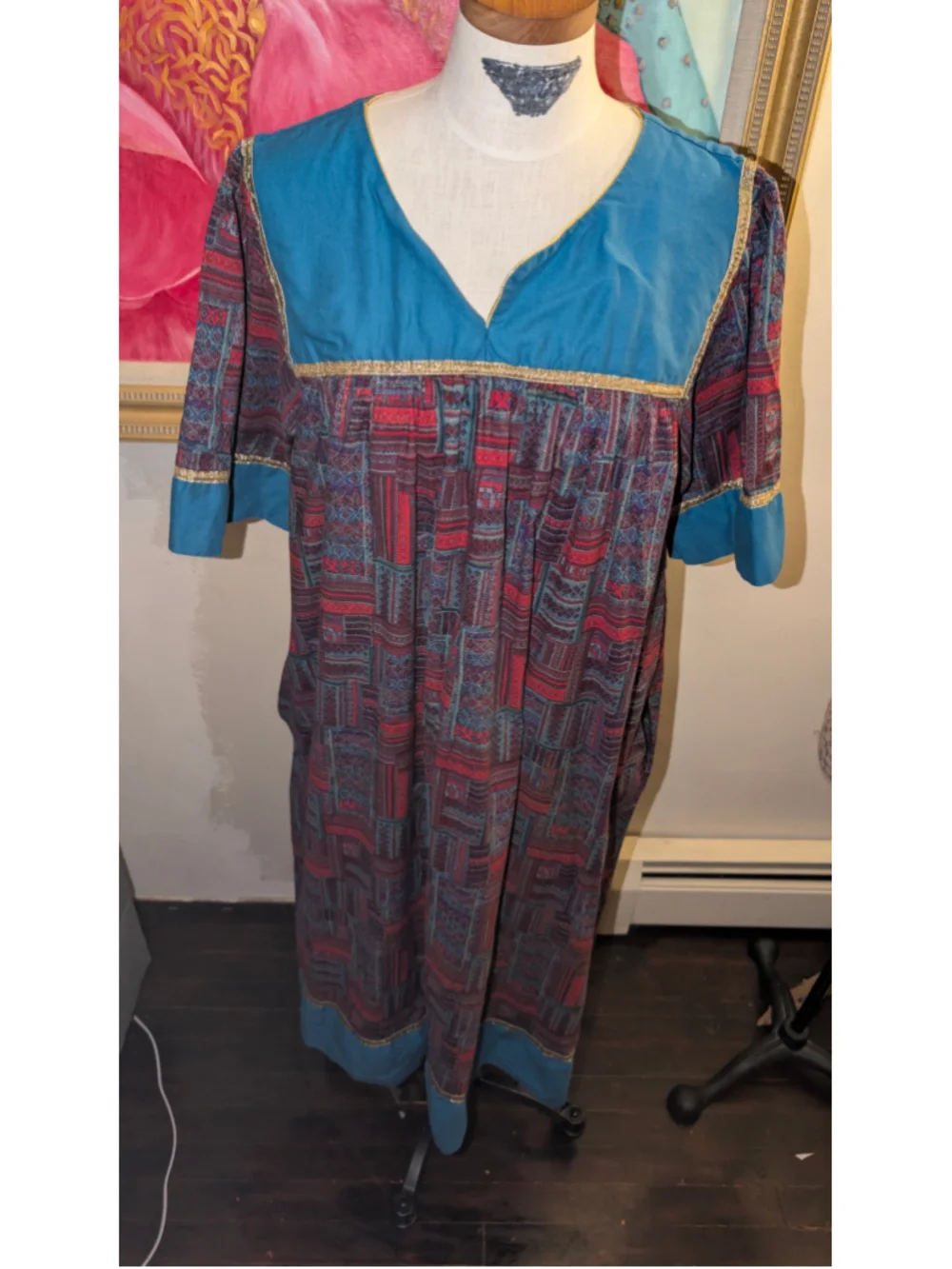 Vintage Krist Gundsen Kaftan Dress Size XL